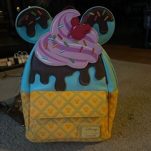 Loungefly Disney Ice Cream Backpack - Blue, Yellow, Pink